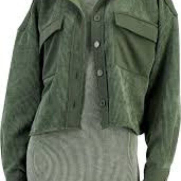 Crave Fame Cropped Tan Corduroy Button Down Jacket Juniors XL - Picture 16 of 16